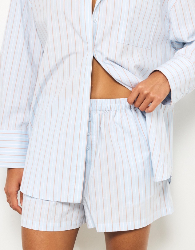 AERE - Tessa Striped Oversized Shirt