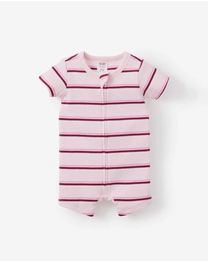 Cotton On Kids - Growie Short Sleeve Zip Romper