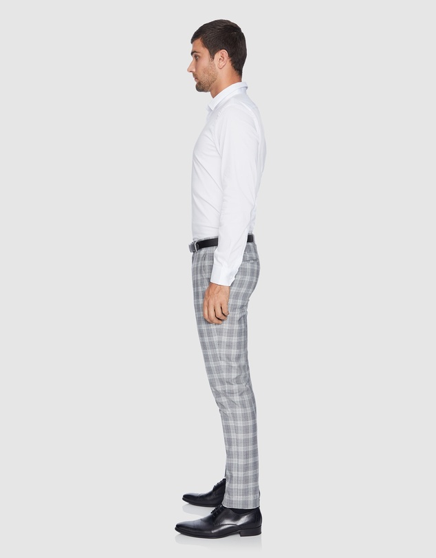 yd. - Hollywood Skinny Check Suit Dress Pants