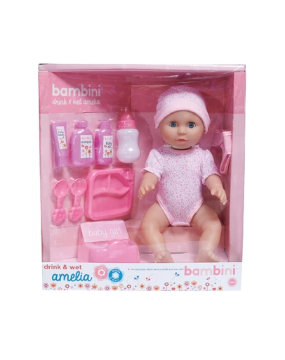 Bambini - Drink and Wet Amelia Doll