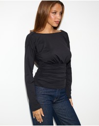 Dazie - Sofia Draped Back Chain Top