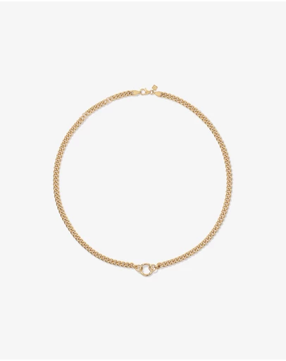 Michael Hill - Round Curb Pendant Bar Chain in 18kt Gold Vermeil