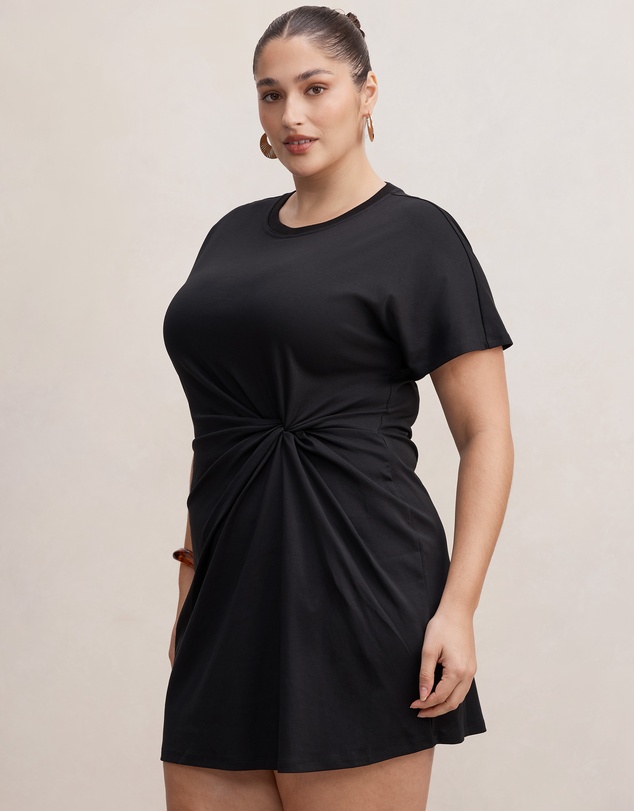 Forever New Curve - Rose Curve T-Shirt Twist Mini Dress