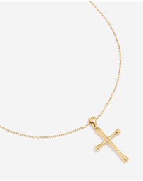 Lovisa - Waterproof Gold Plated Stainless Steel Large Cross Pendant Necklace