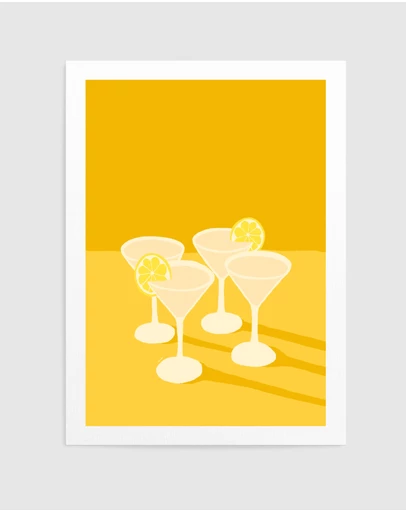 Olive et Oriel - Drinkz by Wilma Wenaker Art Print