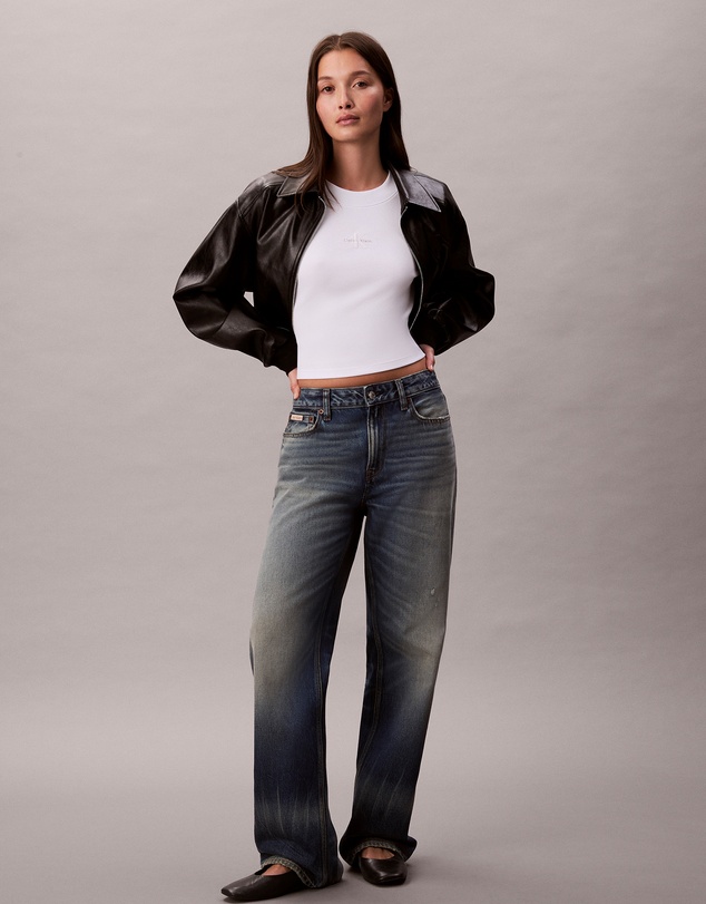 Calvin Klein Jeans - Monogram Logo Long Sleeve Baby Tee