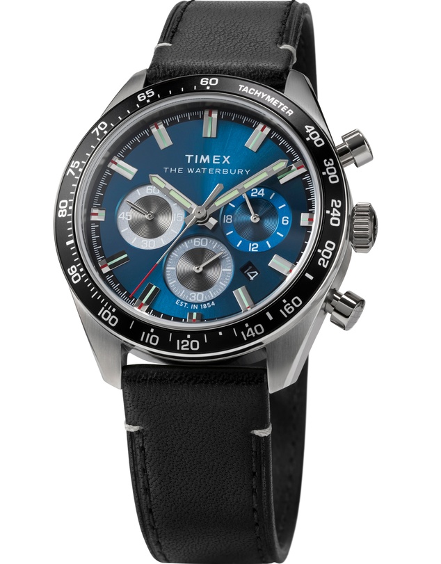 TIMEX - Waterbury Traditional Chronograph 41mm Leather Strap Watch