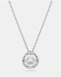 Swarovski - Constella Pendant, Round Cut, Dancing Stone, White, Rhodium Plated