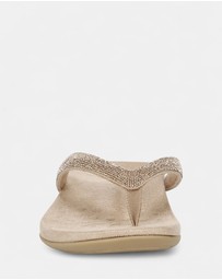Vionic - Dillon Shine Toe Post Sandal - Champagne