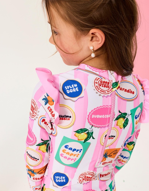Rock Your Kid - Pretty Long Sleeve Swimsuit - Kids-Teens