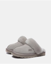 EVERAU - Australian Shepherd Ugg Muffin Slipper Special Cow Suede Upper House Shoes