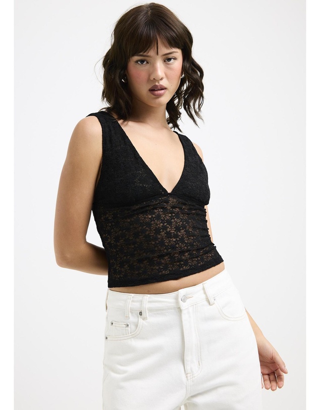 Alice In The Eve - Penelope Lace Scoop Top