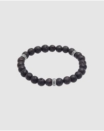 Kuzzoi - ICONIC EXCLUSIVE - Bracelet Lava Black Vintage in 925 Sterling Silver Oxidised