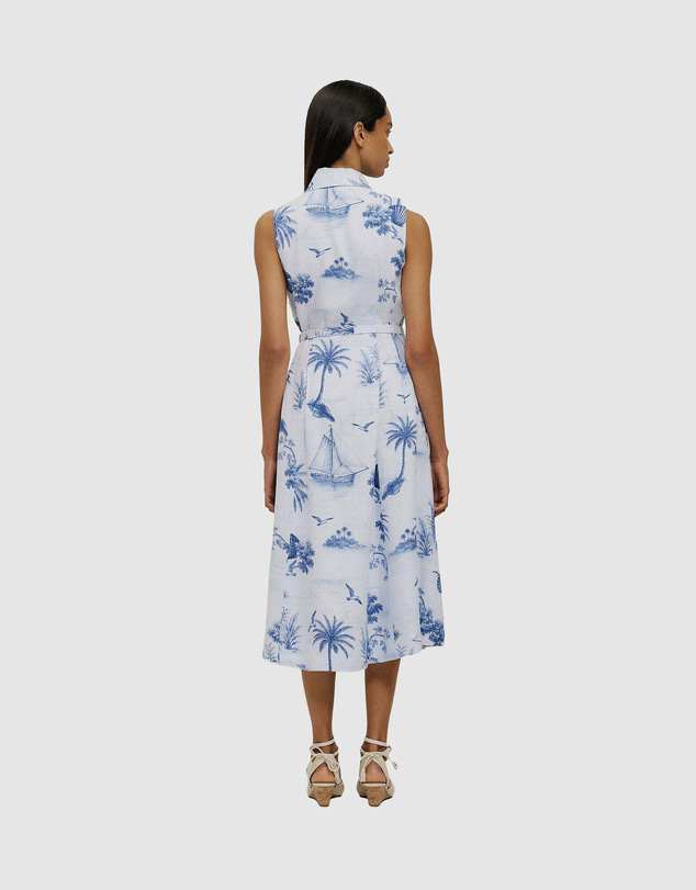 Trenery - Toile Print Sleeveless Shirt Dress