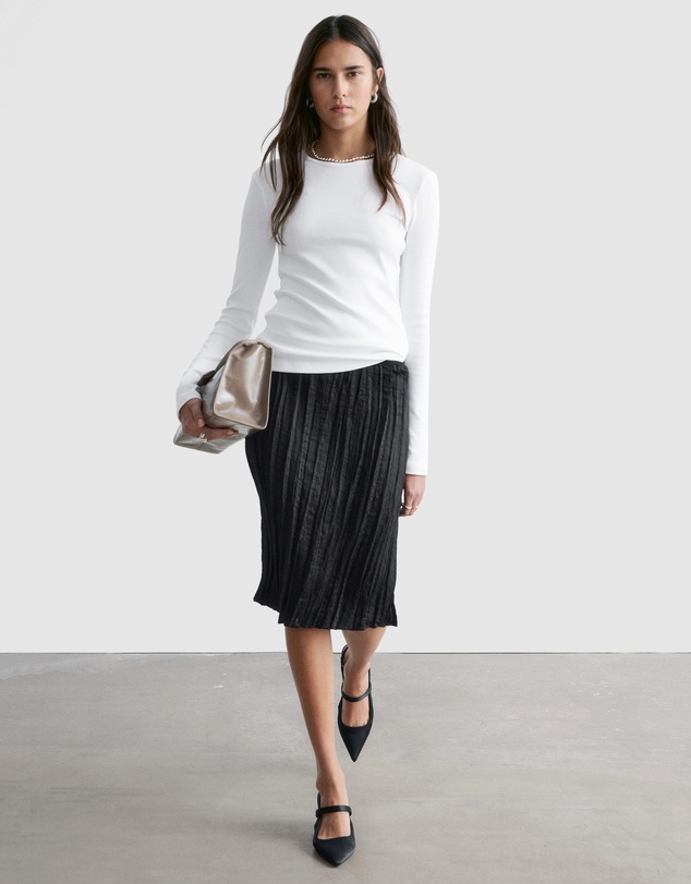 & Other Stories - Ribbed Long-Sleeve Top