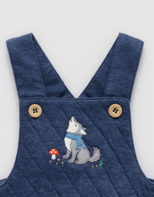 Purebaby - Quilted Overall -Kids-Babies