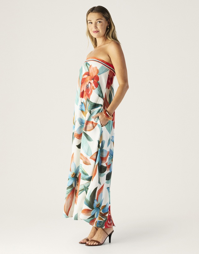 MOS The Label - Fiorina Print Strapless Dress