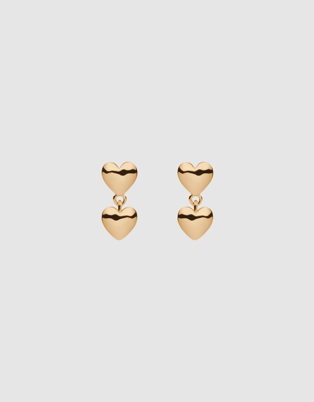 Seed Heritage - Double Heart Drop Earring