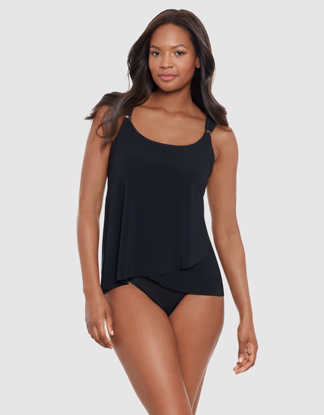 Miraclesuit Swimwear  - Razzle Dazzle Dazzle DD Cup Loose Fit Underwired Tankini Top