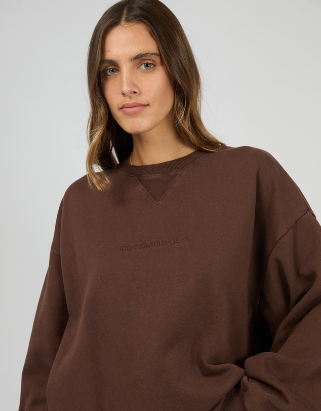 All About Eve - Aae Washed Box Crew Brown