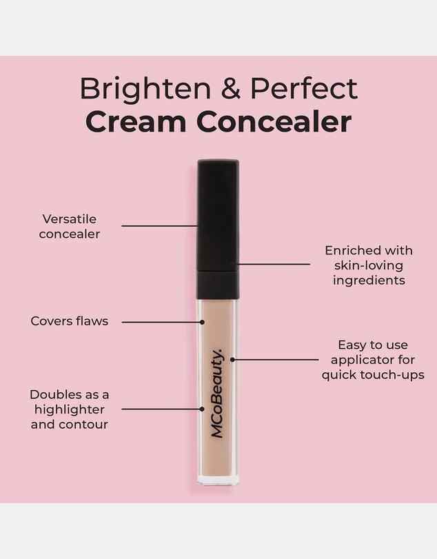 MCoBeauty - Brighten & Perfect Cream Concealer - Medium 1 (Natural Beige)