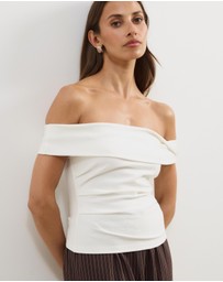 Atmos&Here - Ophira Off Shoulder Ponte Structured Top