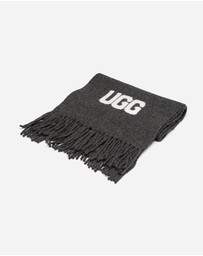 Ozwear Connection Uggs - Ugg Logo Cashmere Aus Wool Woven Scarf