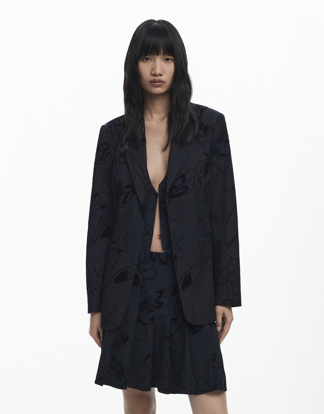 Desigual - Blazer With Velvet Details