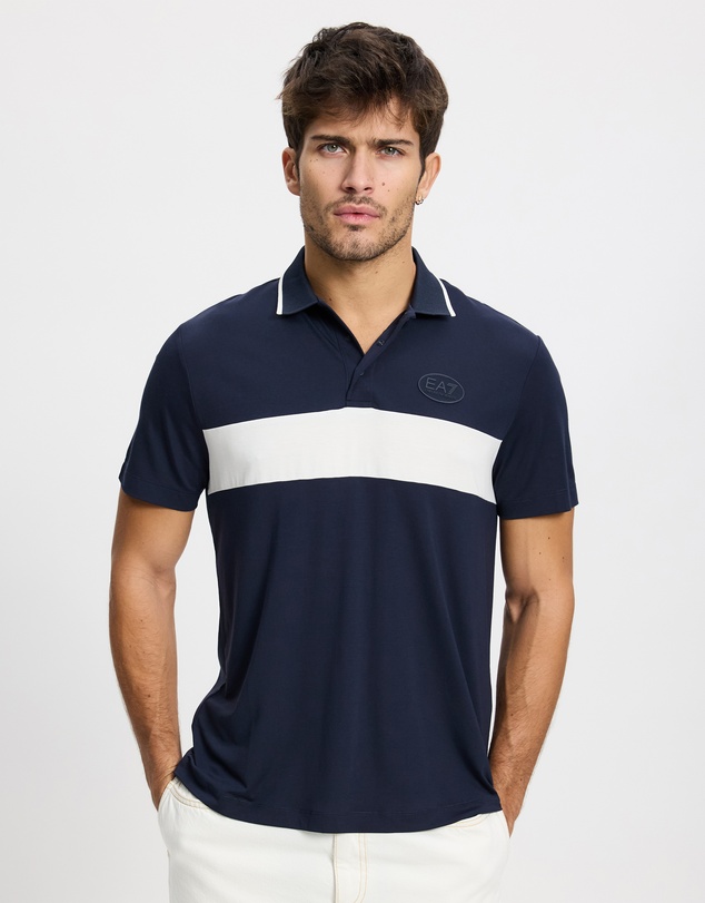 Emporio Armani EA7 - Train Golf Colour Block Stripe Polo