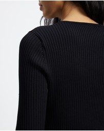 White By FTL - NEW DEE RIB KNIT TOP