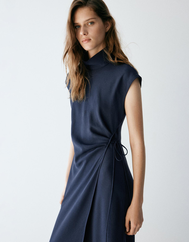 M.N.G - Turtleneck Wrap Dress