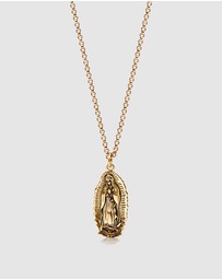 Nialaya Jewellery - Men's Necklace with Our Lady of Guadalupe Pendant