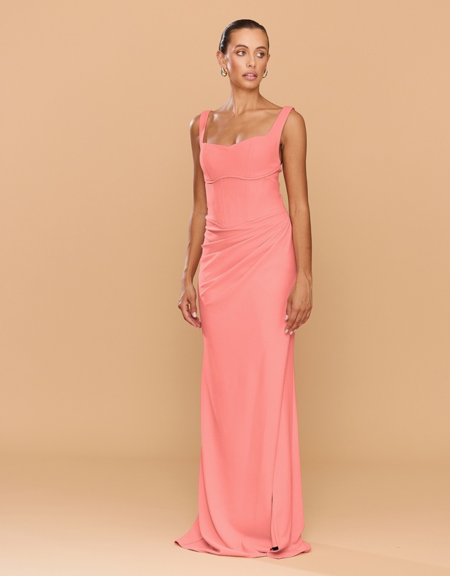 CATHERINE FERRARO - Elena Square Neck Gown
