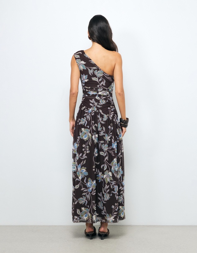 AERE - Hazel One Shoulder Mesh Dress