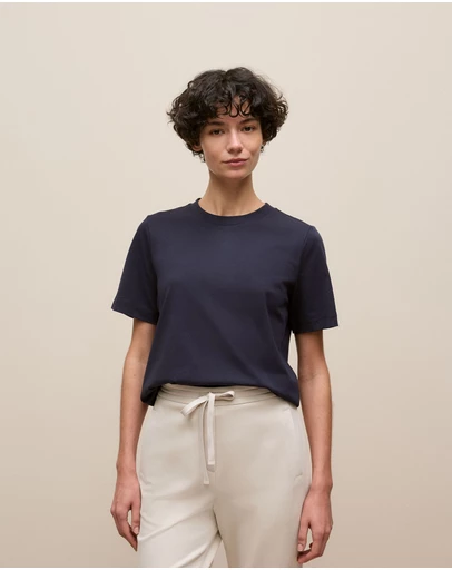 Trenery - Cotton Crew T-shirt in Night Sky