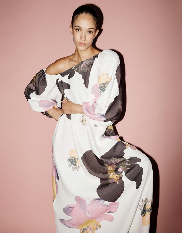 Stine Goya - Heavy Crepe, Structured Off-Shoulder Dress