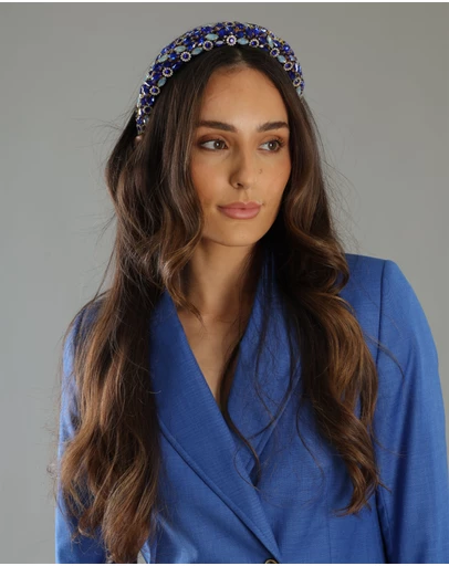 Morgan & Taylor - Alora Headband in Cobalt Blue