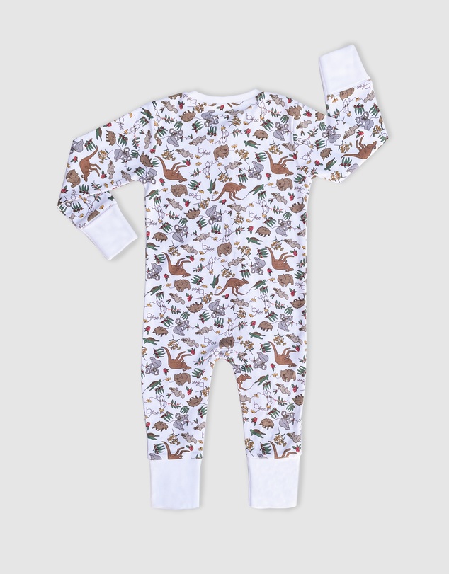 B Free Intimate Apparel - 100% Organic 2-Way Zip Sleepsuit - Baby & Toddler
