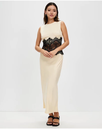 Third Form - Visions Lace Trim Tank Dress