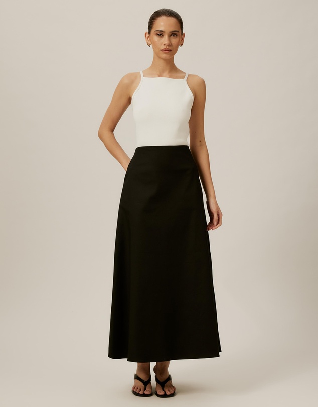 Tussah - A-Line Midi Skirt