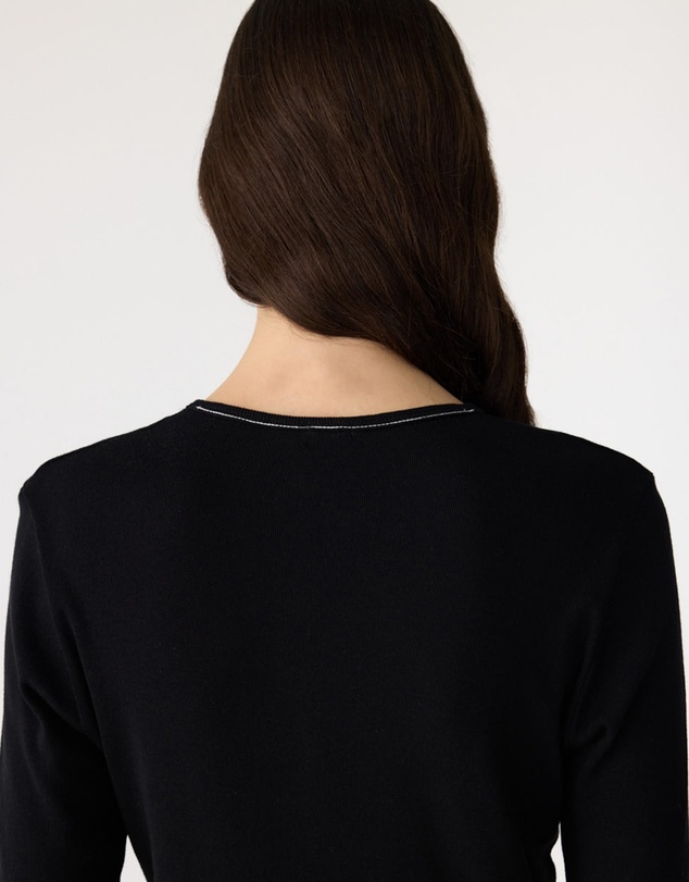 Bassike - 3/4 Sleeve V-Neck T-Shirt