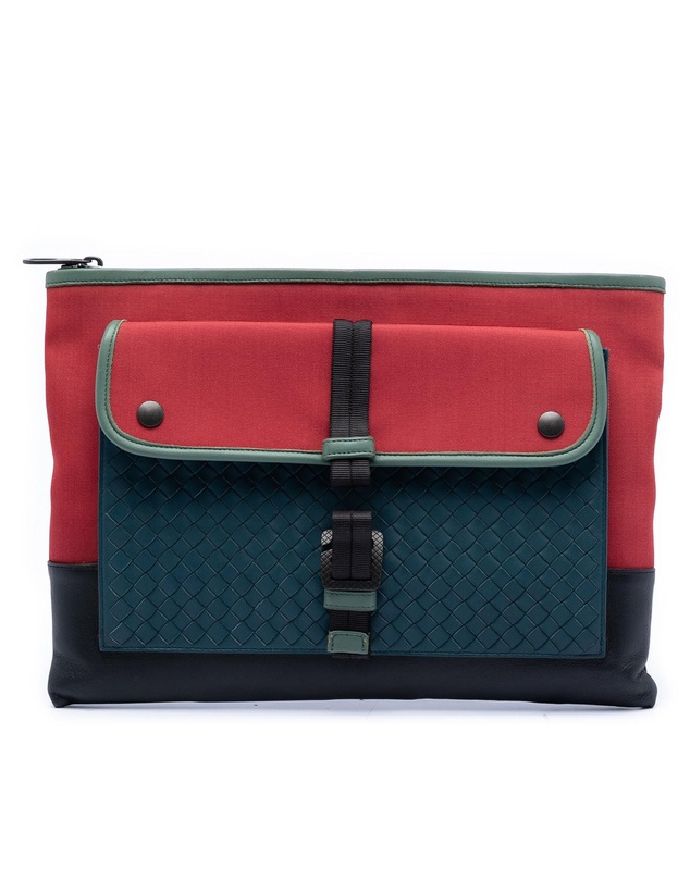 Pre-Loved by Azura Reborn - Pre-Loved Canvas and Nappa Intrecciato Clutch