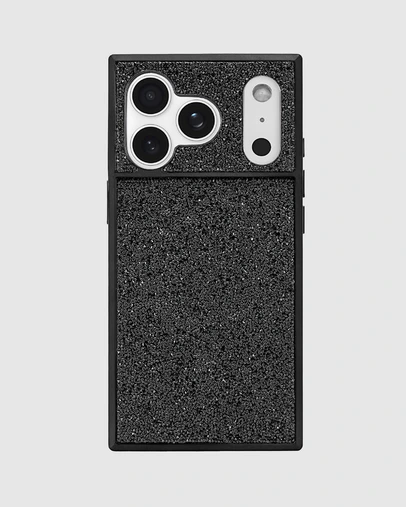 Flaunt - Flaunt Square Elegance Black Crystal MagSafe Case for iPhone 18 Pro / 17 Pro