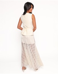 Petal & Pup - Chapel Lace Maxi Skirt - Cream