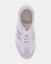Mia Vita - Ramona Lace-Up Casual Sneaker - White/Blush