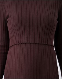 Ripe Maternity - Nella Rib Nursing Knit Dress