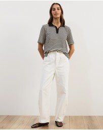 Atmos&Here - Lyra Short Sleeve Stripe Polo
