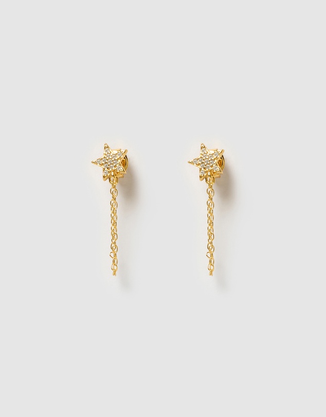 Izoa - Ashy Drop Stud Earrings