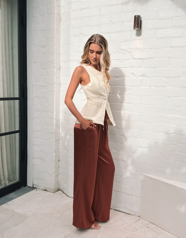 Esther & Co - Selandra Pants - Rust