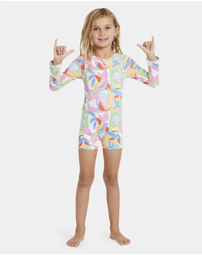 Billabong - Girls 0 to 5 Sun Shift One Piece Shortie Rash Vest